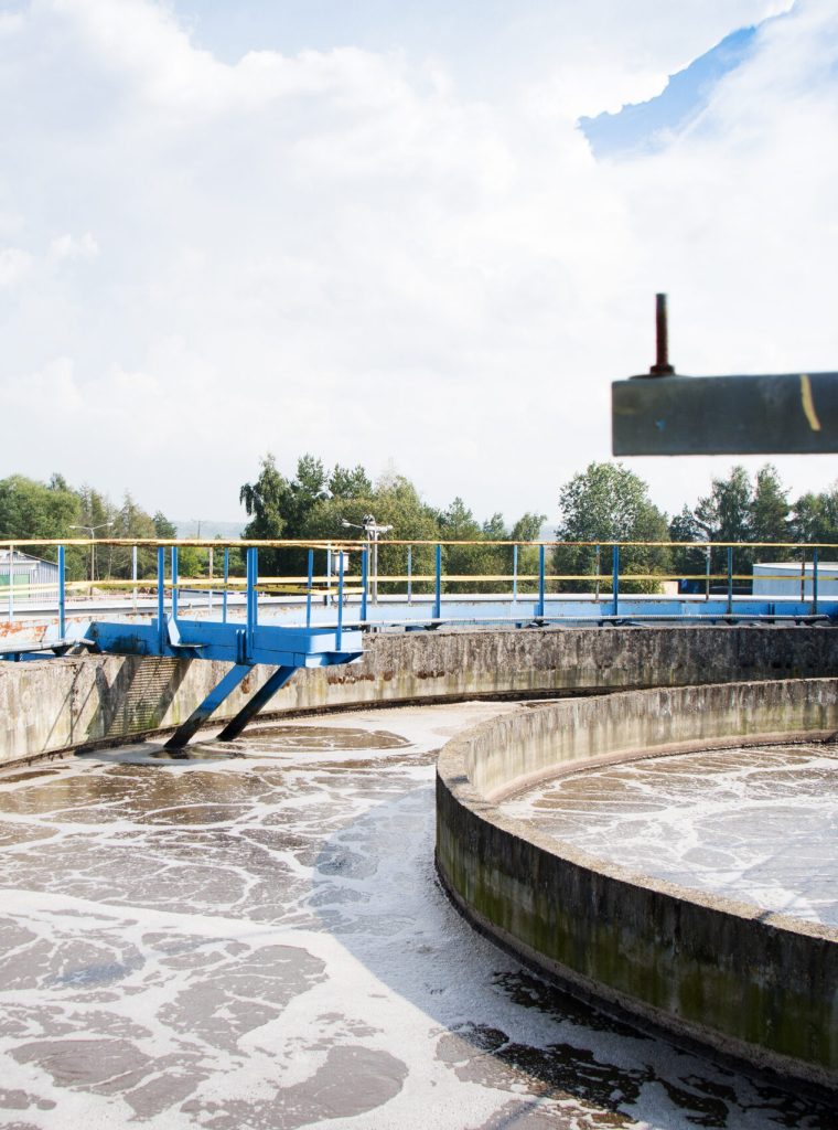 The Solid Contact Clarifier Tank type Sludge Recirculation process in Water Treatment plant. Rewal. Poland